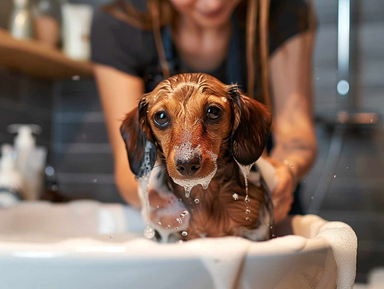 Dog bathing